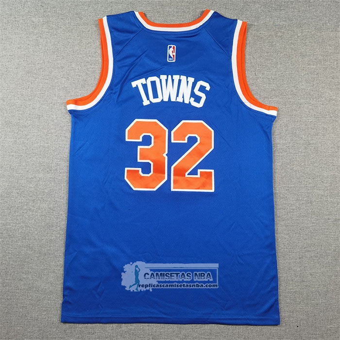 Camiseta New York Knicks Karl-Anthony Towns NO 32 Icon 2024-25 Azul